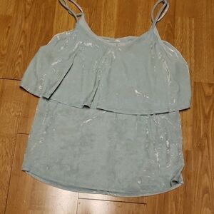 NWT Grayson Threads mint green velvet top M